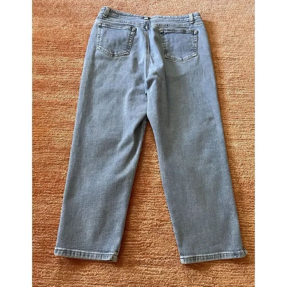 Vintage Liz Claiborne Cropped Blue Women’s Mom Jeans Size 12 - Picture 8 of 10